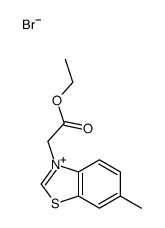 ethyl 2-(6-methyl-1,3-benzothiazol-3-ium-3-yl)acetate,bromide Structure