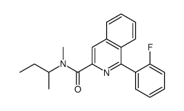 N-methyl N-(1-methyl propyl) 1-(2-fluoro phenyl) isoquinoline 3-carboxamide结构式