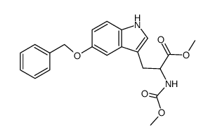5-benzyloxy-Nb-methoxycarbonyl-L-tryptophan methyl ester结构式