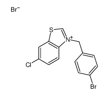3-[(4-bromophenyl)methyl]-6-chloro-1,3-benzothiazol-3-ium,bromide Structure