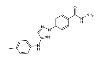 4-[4-(4-methylphenylamino)-2H-1,2,3-triazol-2-yl]benzhydrazide结构式