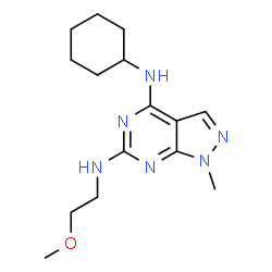 N~4~-cyclohexyl-N~6~-(2-methoxyethyl)-1-methyl-1H-pyrazolo[3,4-d]pyrimidine-4,6-diamine picture