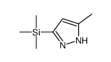trimethyl-(5-methyl-1H-pyrazol-3-yl)silane Structure