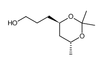 3-((4R,6R)-2,2,6-trimethyl-1,3-dioxan-4-yl)propan-1-ol结构式