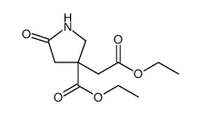 3-Pyrrolidineacetic acid, 3-(ethoxycarbonyl)-5-oxo-, ethyl ester结构式