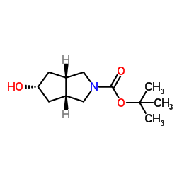 (3aR,5R,6aS)-5-羟基六氢环戊烷[c]吡咯-2(1H)-羧酸叔丁酯结构式