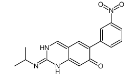 6-(3-nitrophenyl)-2-(propan-2-ylamino)-1H-quinazolin-7-one结构式