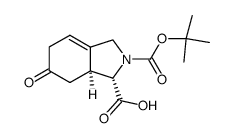 (1S,7aS)-2-(tert-butoxycarbonyl)-6-oxo-2,3,3a,6,7,7a-hexahydro-1H-isoindole-1-carboxylic acid结构式