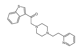 1-(1-benzothiophen-3-yl)-2-[4-(2-pyridin-2-ylethyl)piperazin-1-yl]ethanone Structure