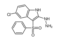 [3-(benzenesulfonyl)-5-chloro-1H-indol-2-yl]hydrazine Structure