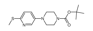 4-(6-methylsulfanylpyridin-3-yl)piperazine-1-carboxylic acid tert-butyl ester Structure
