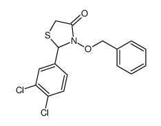 2-(3,4-dichlorophenyl)-3-phenylmethoxy-1,3-thiazolidin-4-one结构式