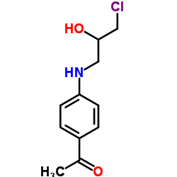 1-{4-[(3-Chloro-2-hydroxypropyl)amino]phenyl}ethanone结构式