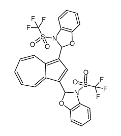 1,3-bis(3-((trifluoromethyl)sulfonyl)-2,3-dihydrobenzo[d]oxazol-2-yl)azulene Structure