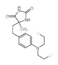 5-[2-[4-[bis(2-chloroethyl)amino]phenyl]ethyl]-5-methylimidazolidine-2,4-dione结构式