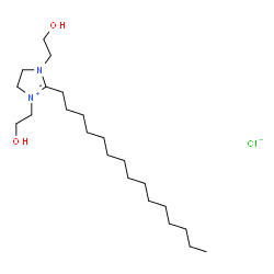 4,5-dihydro-1,3-bis(2-hydroxyethyl)-2-pentadecyl-1H-imidazolium chloride结构式