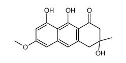 3,8,9-trihydroxy-6-methoxy-3-methyl-2,4-dihydroanthracen-1-one结构式