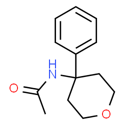 正-(四氢-4-苯基-2h-吡喃-4-基)乙酰胺结构式