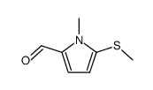 1H-Pyrrole-2-carboxaldehyde, 1-methyl-5-(methylthio)- (9CI)结构式