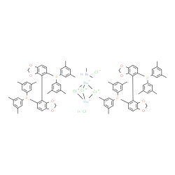 [NH2Me2][(RuCl((S)-dm-segphos))2(μ-Cl)3]结构式