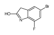 5-bromo-7-fluoro-1,3-dihydroindol-2-one结构式