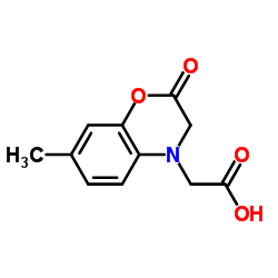 (7-Methyl-2-oxo-2,3-dihydro-4H-1,4-benzoxazin-4-yl)acetic acid结构式