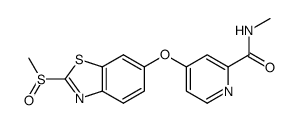 4-(2-methanesulfinyl-benzothiazol-6-yloxy)-pyridine-2-carboxylic acid methylamide Structure