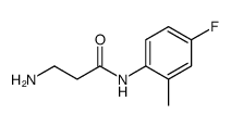 3-amino-N-(4-fluoro-2-methylphenyl)propanamide结构式