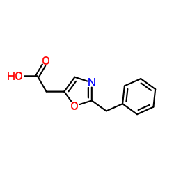 (2-Benzyl-1,3-oxazol-5-yl)acetic acid Structure