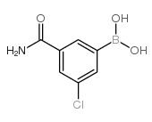(3-氨基甲酰基-5-氯苯基)硼酸结构式
