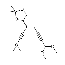 (E)-[3-(2,2-dimethyl-[1,3]dioxolane-4-yl)-7,7-dimethoxy-hept-3-ene-1,5-diynyl]trimethylsilane结构式