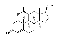 11β-difluoromethyl-17β-hydroxyestr-4-en-3-one 17-methyl ether结构式