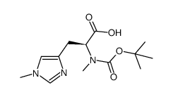N-α-(tert-butoxycarbonyl)-N-α,N-1(τ)-dimethyl-L-histidine结构式