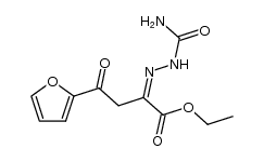 4-[2]furyl-4-oxo-2-semicarbazono-butyric acid ethyl ester Structure