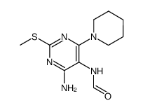 N-(4-amino-2-methylsulfanyl-6-piperidino-pyrimidin-5-yl)-formamide结构式