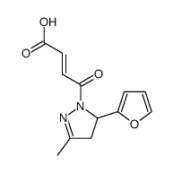 4-(5-furan-2-yl-3-methyl-4,5-dihydro-pyrazol-1-yl)-4-oxo-but-2-enoic acid结构式