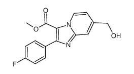 2-(4-fluorophenyl)-7-hydroxymethylimidazo[1,2-a]pyridine-3-carboxylic acid methyl ester结构式