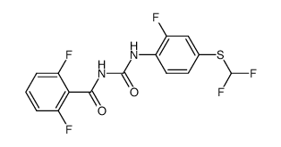 1-(2,6-difluorobenzoyl)-3-[4-(difluoromethylthio)-2-fluorophenyl]urea结构式