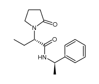 (-)-(S)-alpha-ethyl-2-oxo-1-pyrrolidineacet-N-(+)-(R)-(1-phenylethyl)-amide结构式