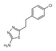 5-(4-chlorophenethyl)-1,3,4-thiadiazol-2-amine结构式