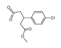 methyl (+/-)-3-(4-chlorophenyl)-4-nitrobutanoate结构式