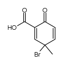 4-bromo-4-methyl-2,5-cyclohexadienone-2-carboxylic acid结构式