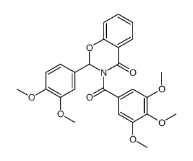 2-(3,4-dimethoxyphenyl)-3-(3,4,5-trimethoxybenzoyl)-2H-1,3-benzoxazin-4-one Structure