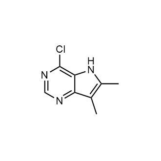 4-氯-6,7-二甲基-5H-吡咯并[3,2-d]嘧啶结构式