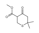 6,6-dimethyl-4-oxo-tetrahydro-thiopyran-3-carboxylic acid methyl ester Structure