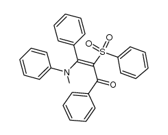 1,3-diphenyl-3-(methylphenylamino)-2-(phenylsulfonyl)-2-propen-1-one结构式