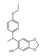 6-<1-(4-ethoxyphenyl)ethyl>-1,3-benzodioxol-5-ol结构式