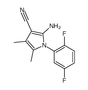 2-Amino-1-(2,5-difluorophenyl)-4,5-dimethyl-1H-pyrrole-3-carbonit rile结构式