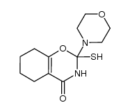 2-mercapto-2-morpholin-4-yl-2,3,5,6,7,8-hexahydro-4H-1,3-benzoxazin-4-one结构式