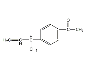 1-[4-(1-Methyl-2-propenyl)phenyl]ethanone Structure